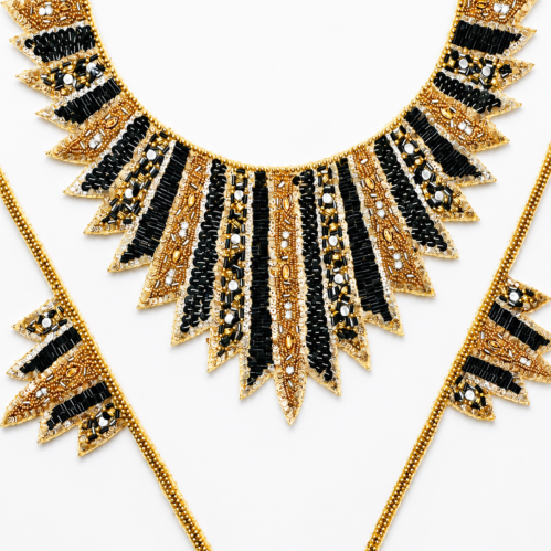 Ethnic  Mirror Neckline
