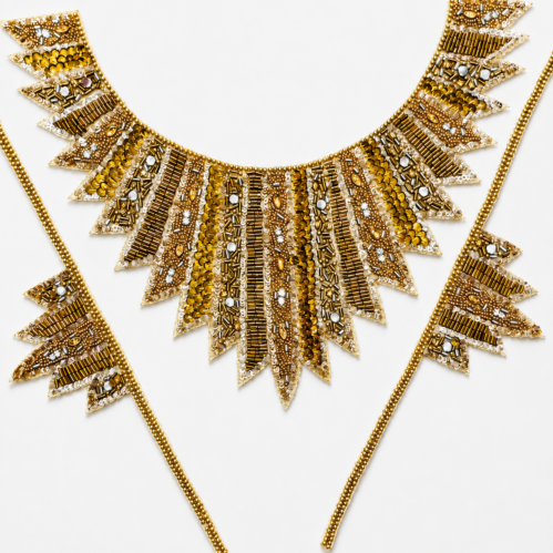 Ethnic Beaded Neckline