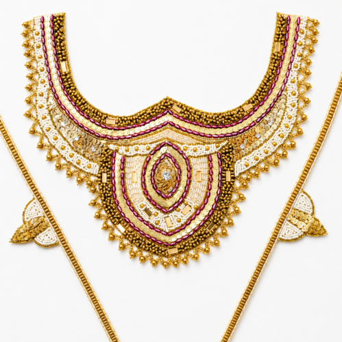 Ethnic Beaded Neckline