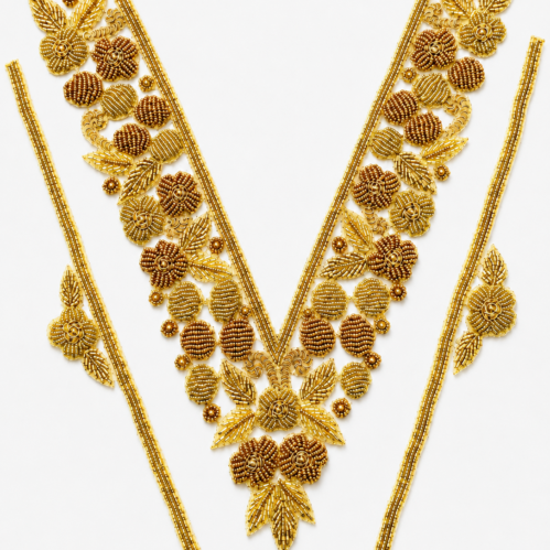 Ethnic Beaded Neckline