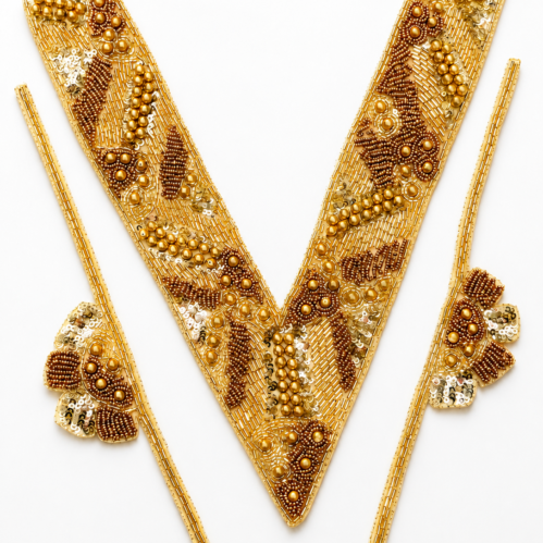 Ethnic Beaded  Neckline