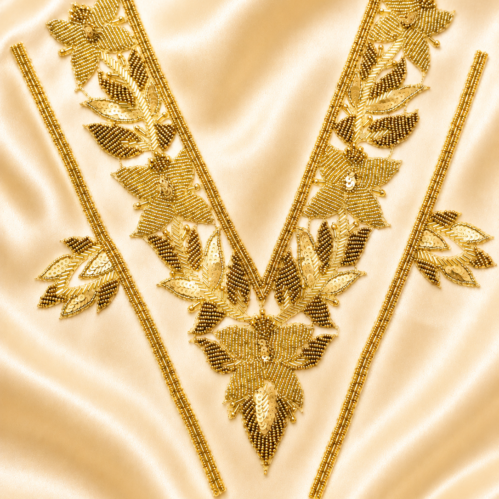 Ethnic Beaded Neckline