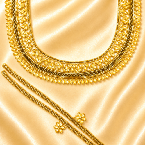 Ethnic Beaded Neckline