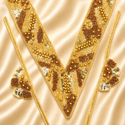 Ethnic Beaded Neckline
