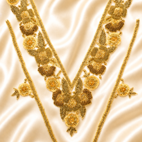 Ethnic Beaded Neckline