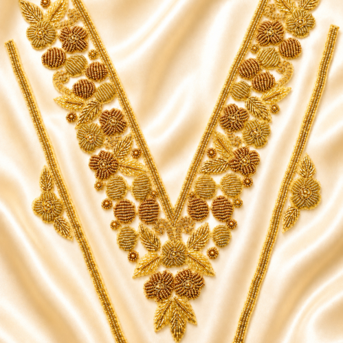 Ethnic Beaded Neckline
