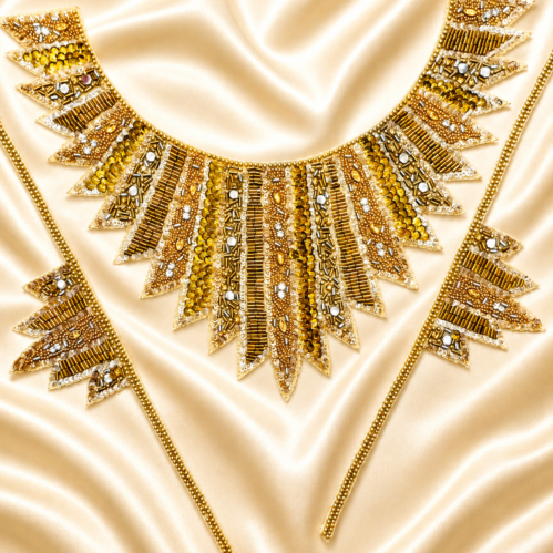 Ethnic Beaded  Neckline