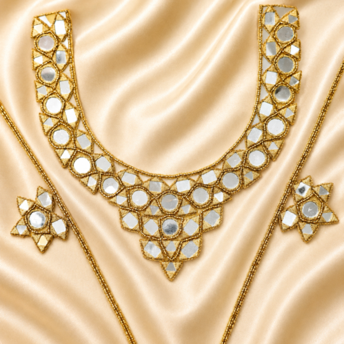 Hand crafted Mirror Neckline