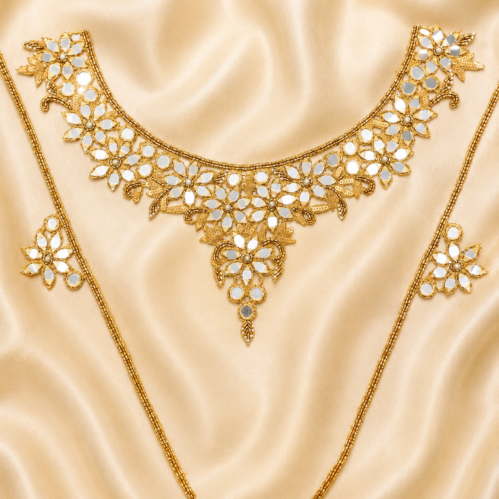 Hand crafted Mirror Neckline