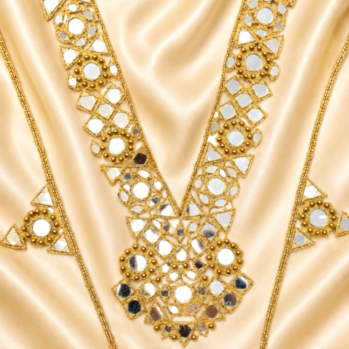 Hand crafted Mirror Neckline