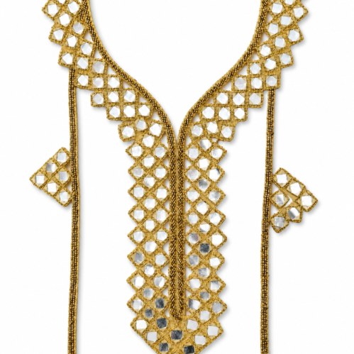 Hand crafted Mirror Neckline