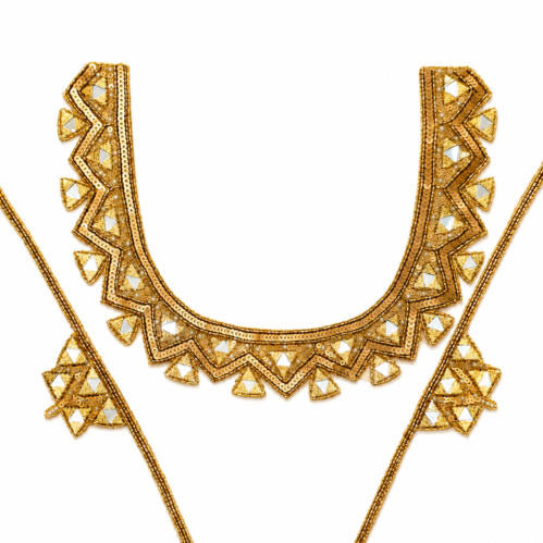 Hand crafted Mirror Neckline