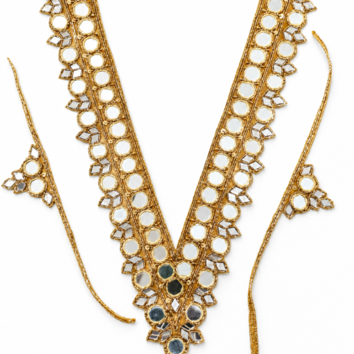 Hand crafted Mirror Neckline