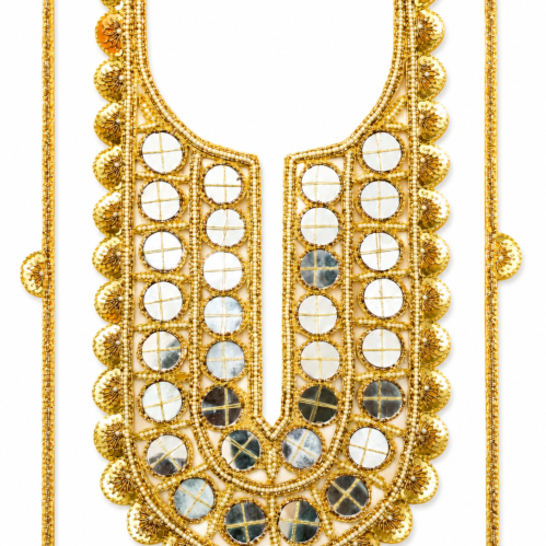 Hand crafted Mirror Neckline