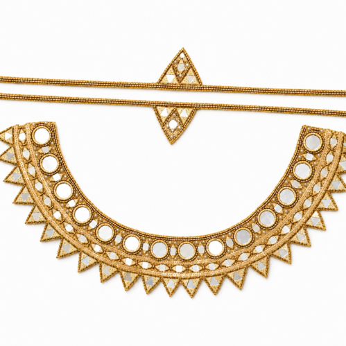 Handcrafted Mirror Neckline